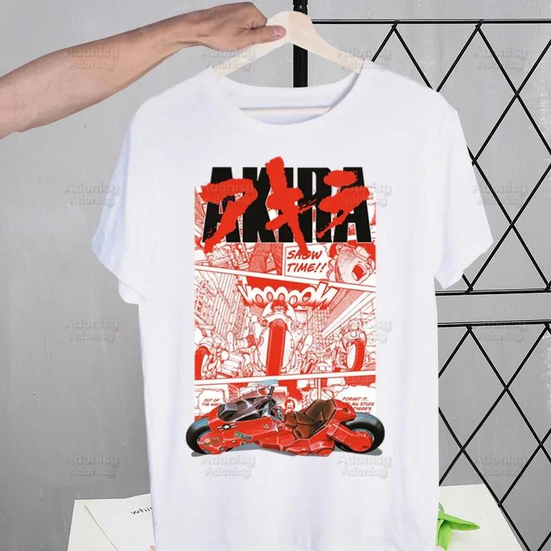 Akira Anime Manga Japanese T Shirt Men Retro Tops Tees Harajuku Neo Tokyo Shotaro Kaneda Tshirt Streetwear Hip Hop T-shirts