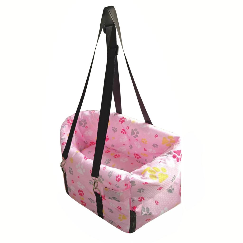 Pet Dog Car Seat Adjustable Straps Central Control Nonslip Dog Beds Safe Car Armrest Box Kennel Bed for for Medium Small Sized Puppy Cat Dog