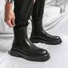 Chelsea boots men's high-top British smoke boots foreign trade autumn and winter velvet Martin boots men's trendy thick-soled boots men