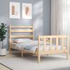 VidaXL Bed Frame with Headboard 90x200 Cm Solid Wood 3192021