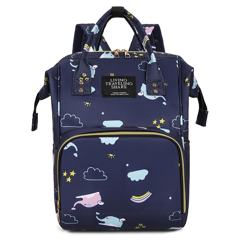 

Mummy Bag: Large-Capacity, Lightweight, Insulated Multi-Functional Backpack for Mother and Baby. темно-синього кольору