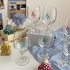 French Vintage Elegant Christmas Tall Glasses Ins Atmosphere Wine Glasses Champagne Glasses Juice Glasses, Gifts