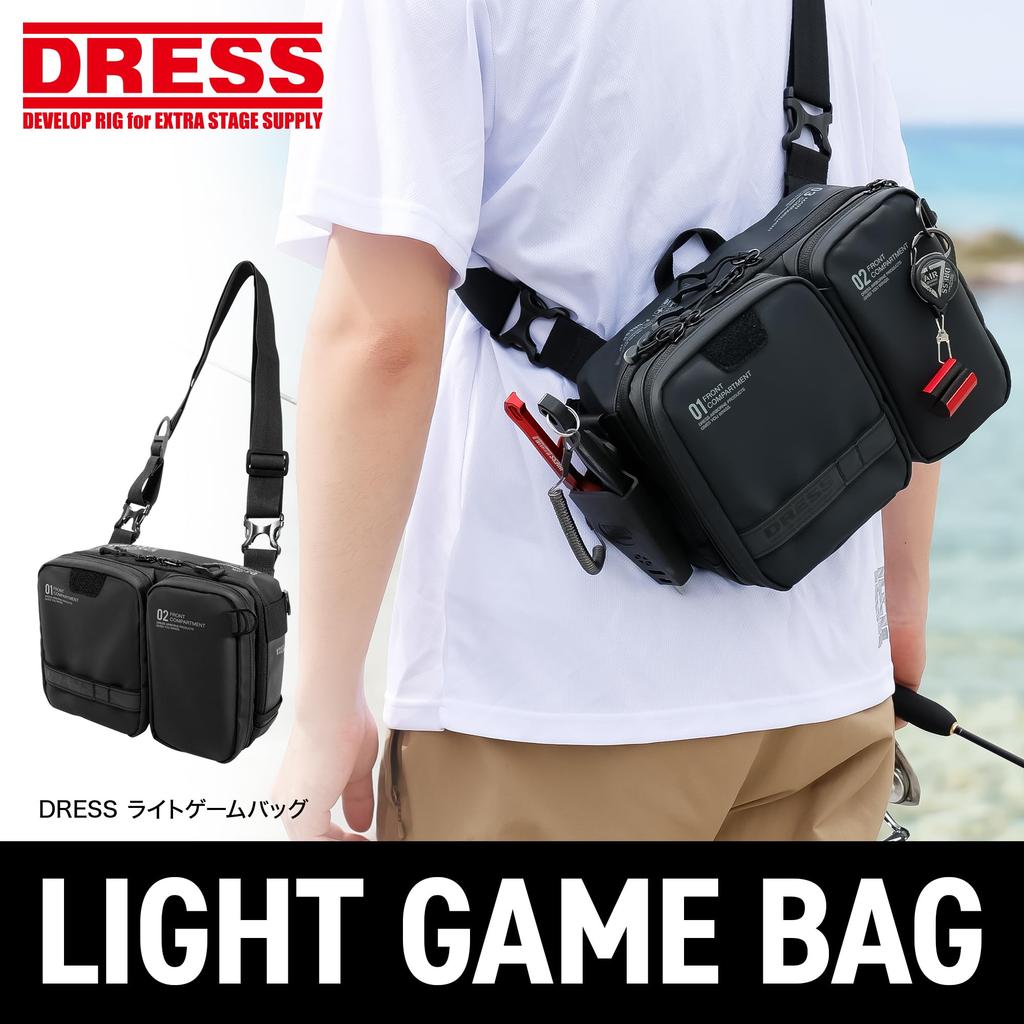 DRESS VERSUS Light Game Fishing Waterproof Tackle Bag for Ajing and Rockfish Shoulder Large Perfect for Beginners VS-L425 Bag, Fishing, Bag,