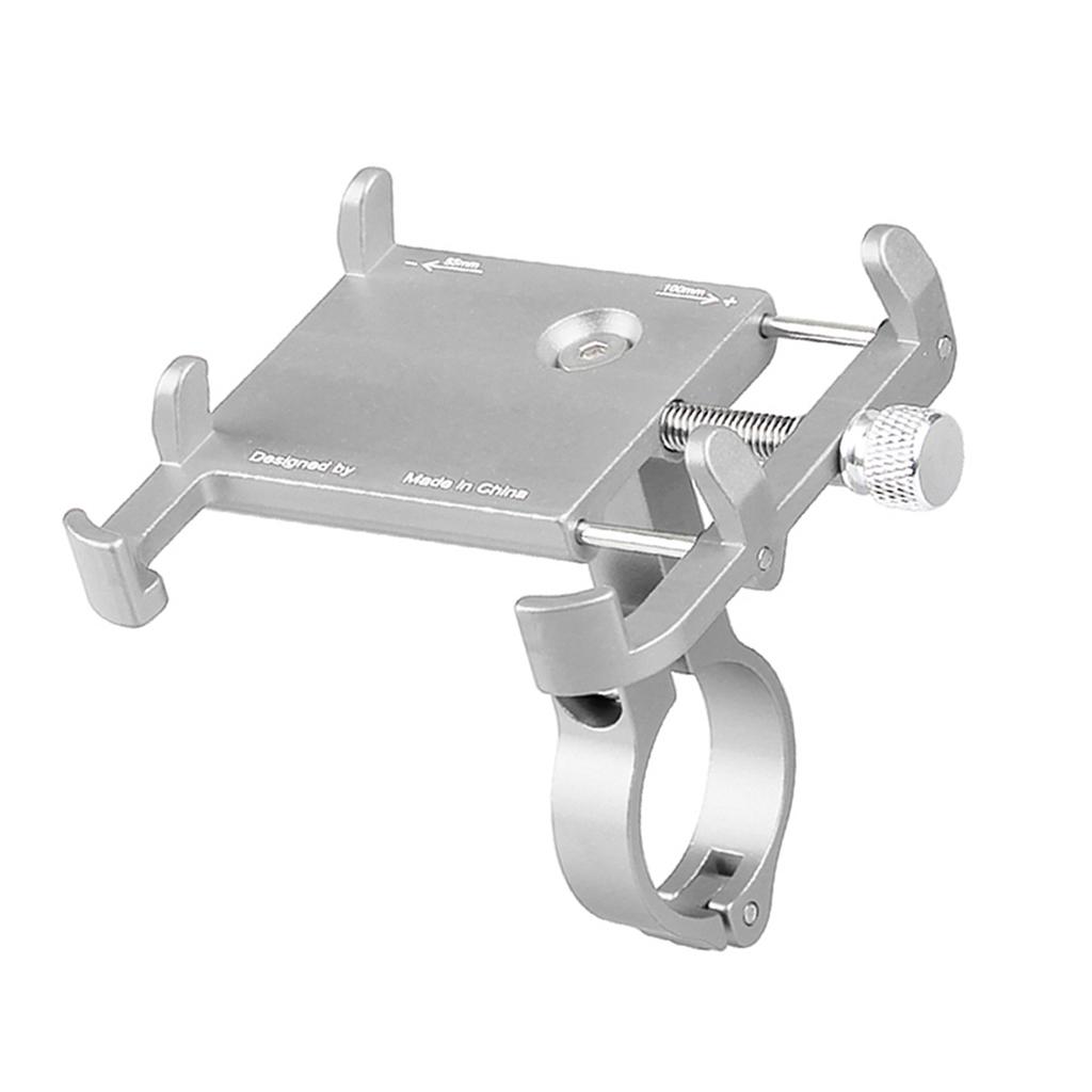  Anti-slip     Phone Holder Mount Aluminum Bike Handlebar Mobile Phone Holder Handlebar Clip Stand for 3.5-6.2inch Smart Mobile Phon