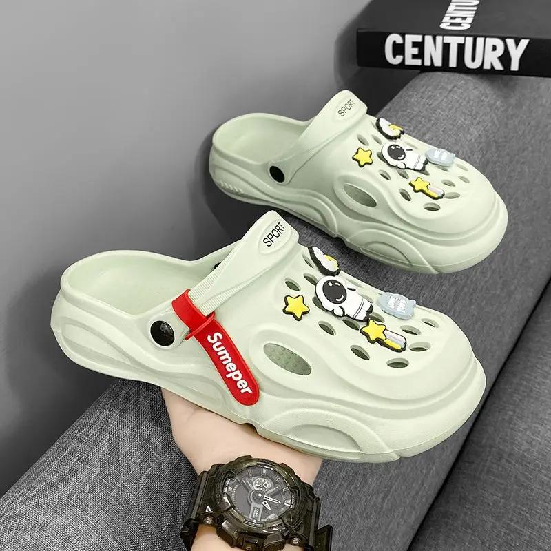 Male Slipper Eva Slides Height Beach Clappers 2024 Casual Men's Shoe Cheap Shoes Korean Style Fashion Elegant Summer Sale Style