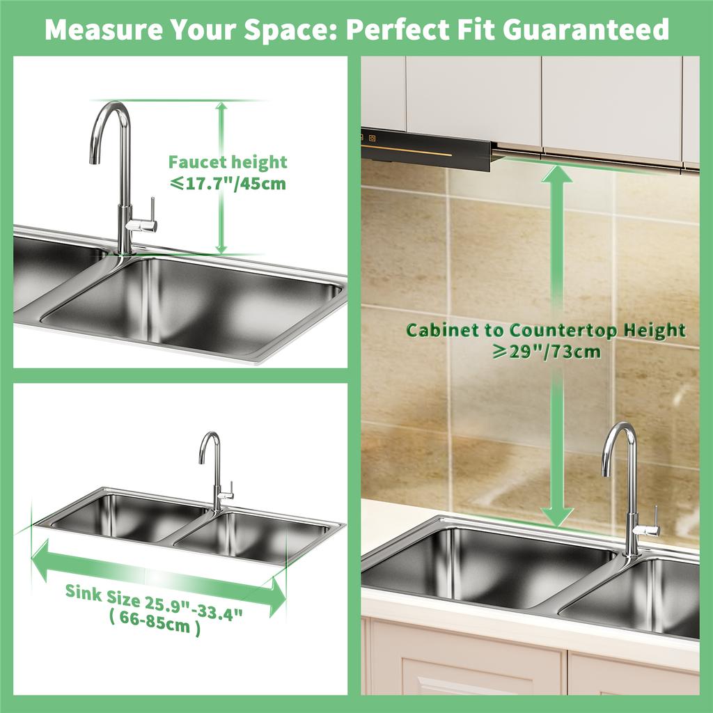 Dish Drying Rack,Telescopic Extension Tableware Storage Rack Above The Sink,No Need To Punch Holes,Suitable for Kitchen Supplies