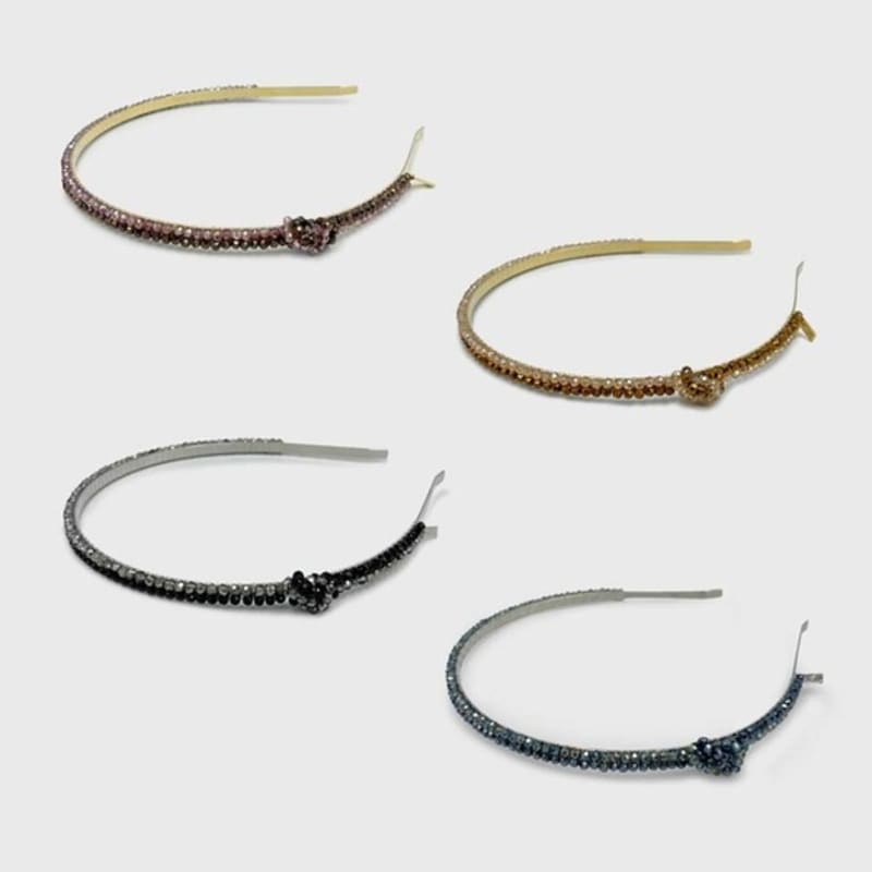 

Жан Поль Кларисс Завязанная хрустальная повязка для волос LFHB0754 wine