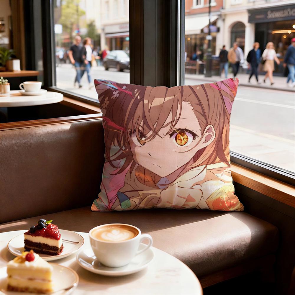 A Certain Scientific Railgun Cushion Cover Decorative Cushions Covers Cover Sofa 50X50 Pillow 4 Piece 45X45 40X40 Pillowcase
