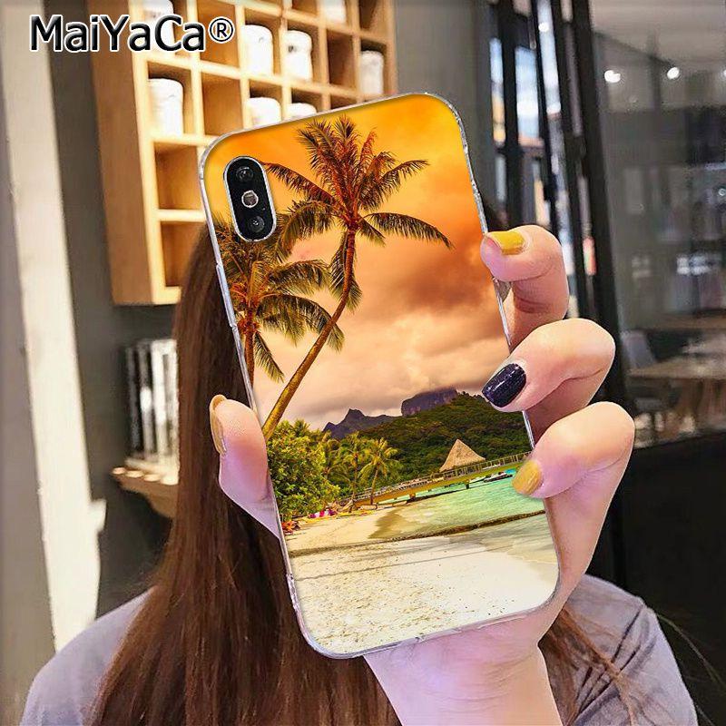 MaiYaCa Mořské vlny Plážový sprej oceán ostrov pouzdro na mobil pro iphone 13 SE 2020 11 pro 8 7 66S Plus X 5S SE XR XS XS MAX