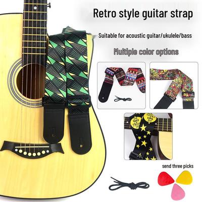 Polyester Gitarren- und Bassgurt im ethnischen Stil