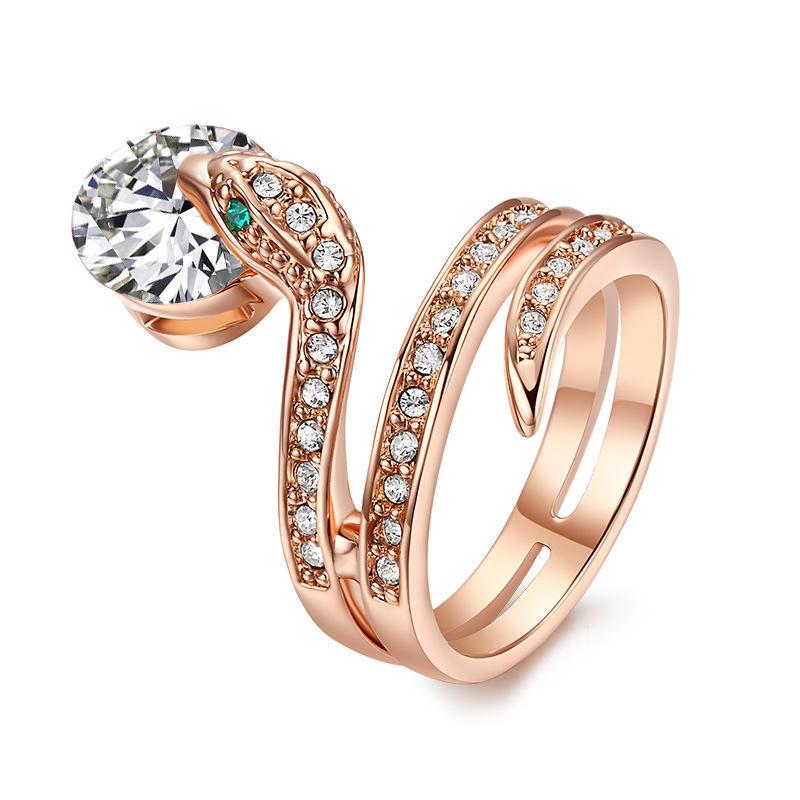 

Вечеринка Ювелирные изделия Змея Кольцо Винтаж Кристалл Кольцо Перстеньчик Кольцо Женщины