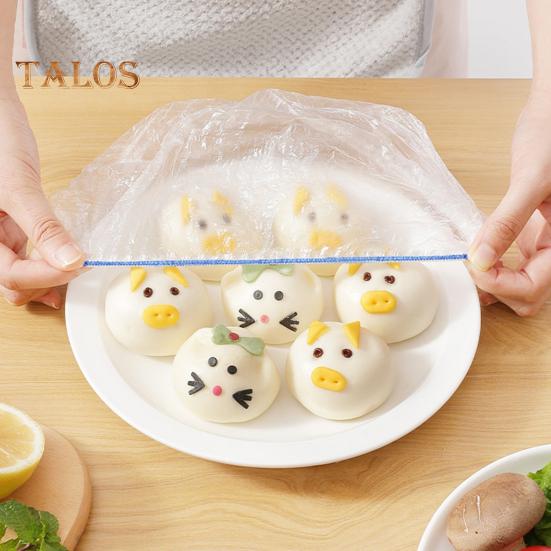 100 Stück Kunststofffolie für Lebensmittel, praktische elastische Kunststofffolie für Schüsseln, Tassen, Teller, Küche, Kühlschrank