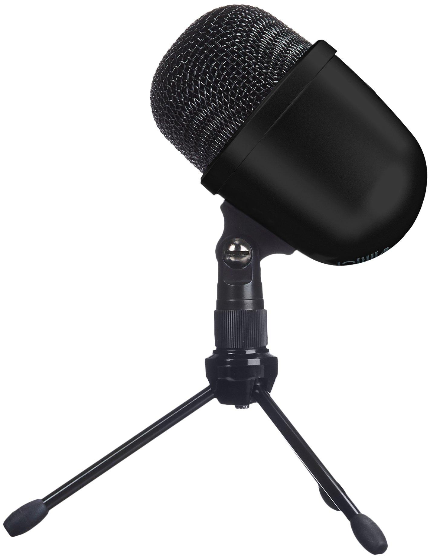 

Amazon Basics Mini USB Condenser Microphone for Online Meetings, Gaming, and Podcasts, Black