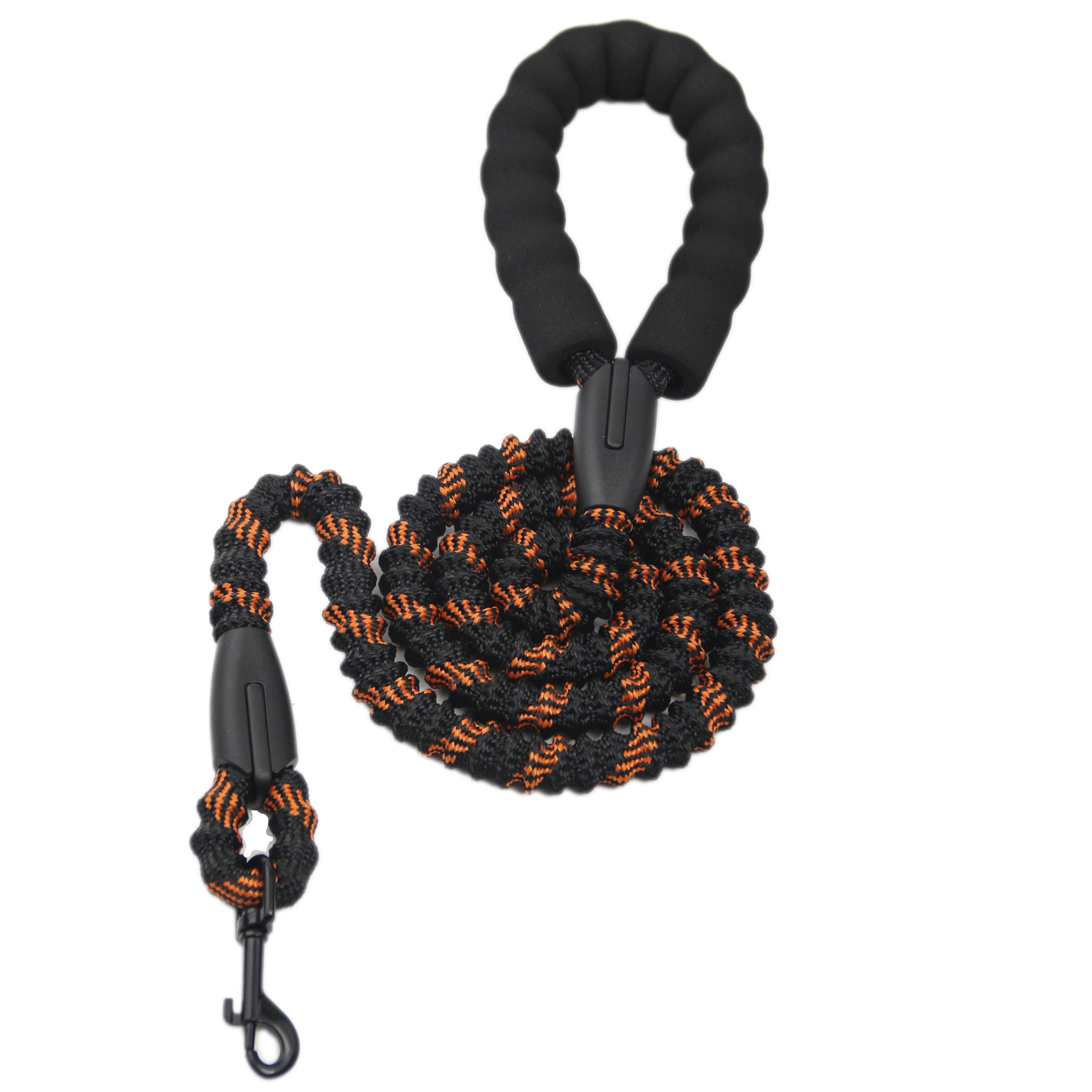 

Поводок для собак для крупных и средних собак, ультралегкий, из полого нейлонового шнура, без рывков для амортизации, эластичный поводок для домашних животных 150cm to 260cm черный коричневый