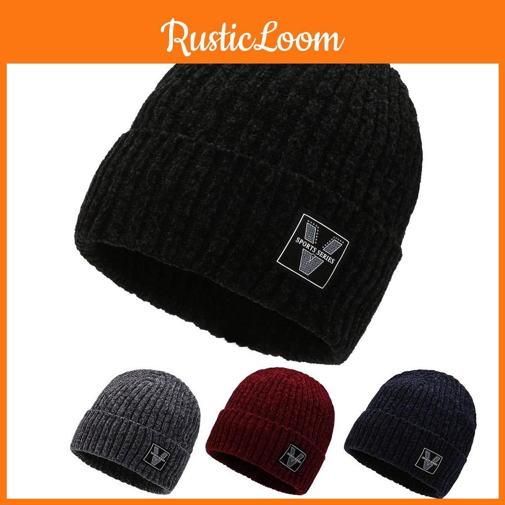 Beanie Cap Winter V Letter Knitted Hat Winter Protection Caps Outdoor Gifts