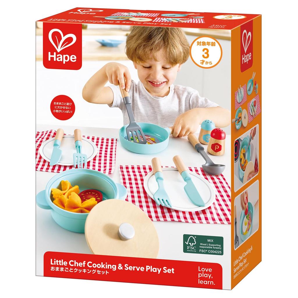 Hape Pretend Cooking for ages 3 and Wooden Pretend Cooking E3208 Set, up, Toy,