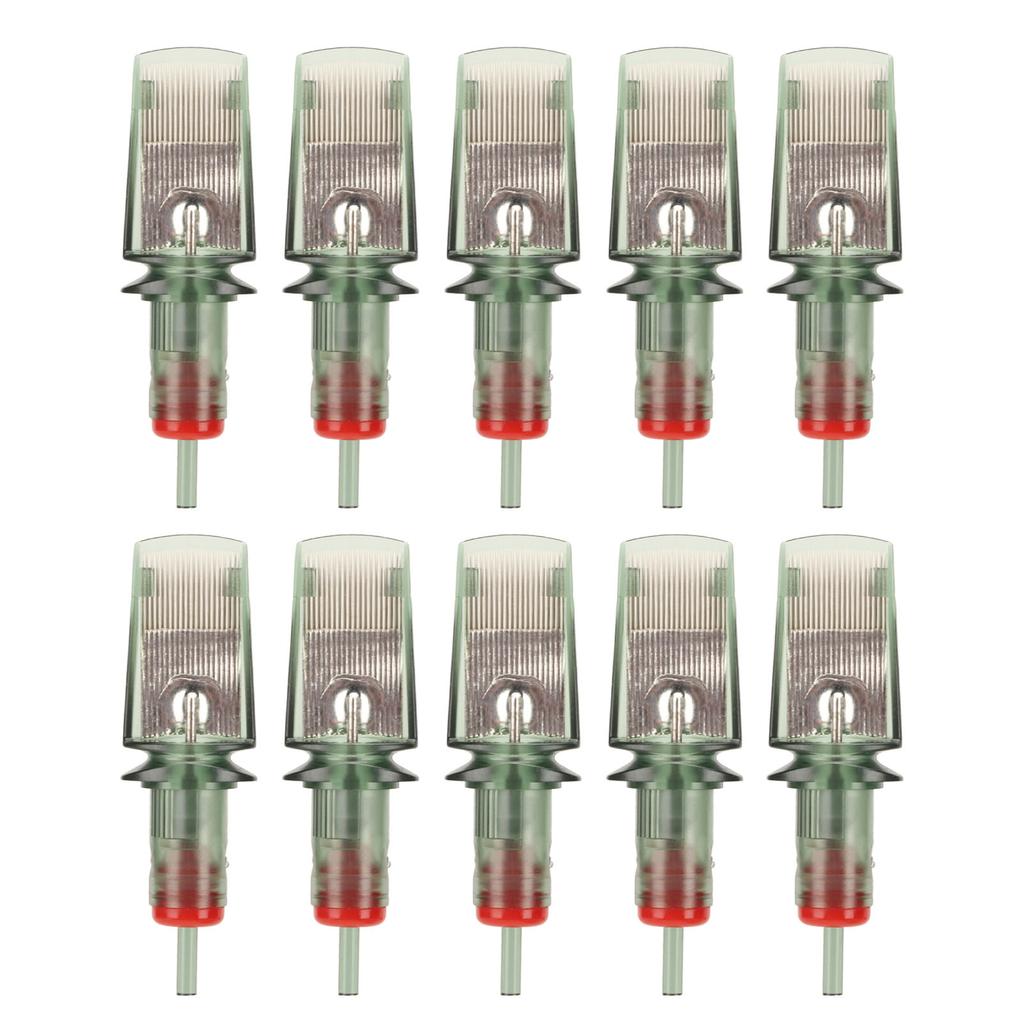 10pcs Curved Shading Needles Disposable Ultra Thin Curved RM Stainless Steel Shading Cartridge