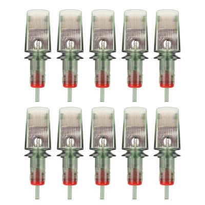 10 uds. Agujas Curvas de Sombreado Desechables Ultra Finas Curvas RM Cartucho de Sombreado de Acero Inoxidable