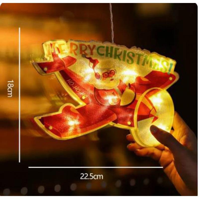 Christmas Decorative Lights Santa Suction Lights Christmas Tree Decorations Festive Styling Lights Window Lighting Decorations