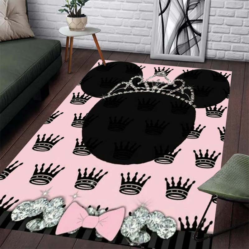 Cute and Beautiful Minnie Print Pattern Carpet - Non-slip Kitchen Mat, Outdoor Carpet, Home and Bedroom Decoration Birthday Gift