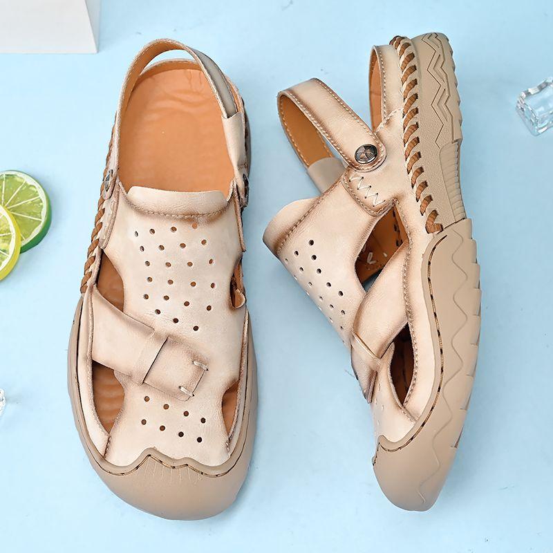 Sandale noi de înaltă calitate pentru bărbați Pantofi de plajă Pantofi din piele