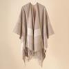 Imitation Cashmere Winter Layers Poncho For Women Men Tassel Scarf Warm Female Male Capa Para Mujer Pashmina Scarve Wrap Shawl