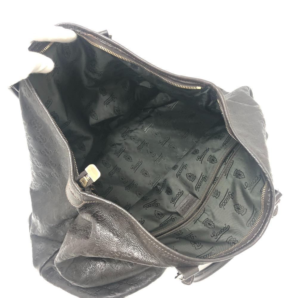 GUCCI 201482 Guccissima Bag Hand Bag Travel Bag Tote Bag Leather Brown