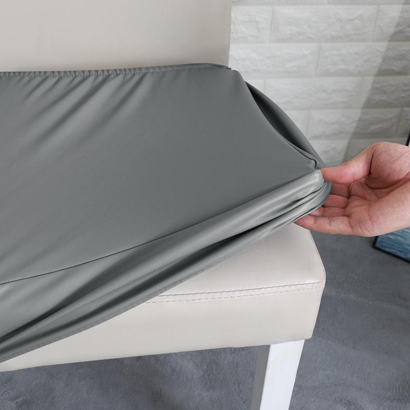 100% Waterproof PU Material Elastica Chair Cover for Dining Room Chair Seat Slipcovers Protector for Pets