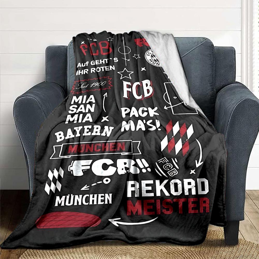 Bayern Munich Crest Blankets Flannel Printed Breathable Warm Throw Blanket for Home Office Bedspreads 0708a119