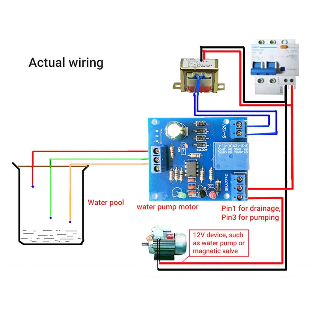 DC 12V Water Liquid Level Controller Sensor Module Water Level Relay Detection Sensor Pumping Drainage Switch
