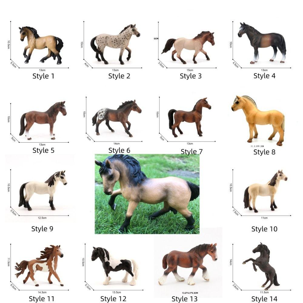 PVC Figurines Horse Animal Model Simulation Wild Life Horse Model  Early Educational