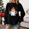 Ladies Fashion Casual Halloween Printed Pullover Sweater