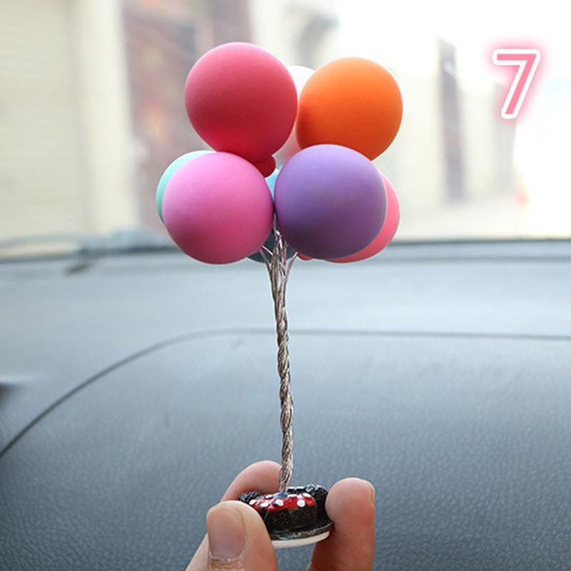 1pcs Car Decoration Accessories Plastic Fiber Material Creative Auto Dashboard Cartoon Balloon Gift