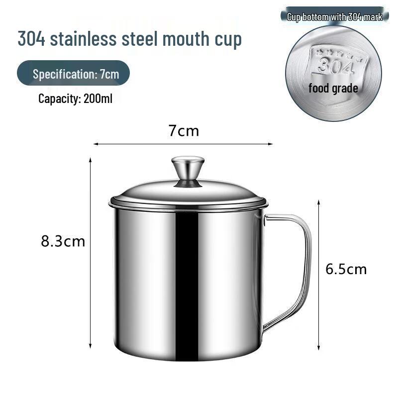 HANDUNYOU 304 Stainless Steel Kids Cup with Lid