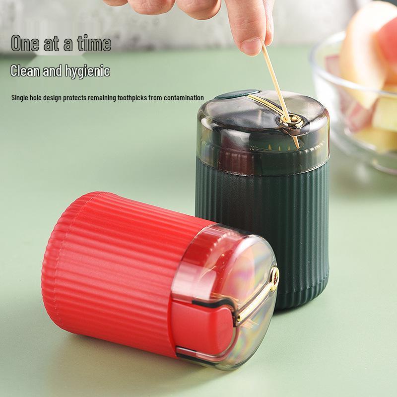 Creative Minimalist Automatic Toothpick Holder - Transparent Jar In Light Luxury Style