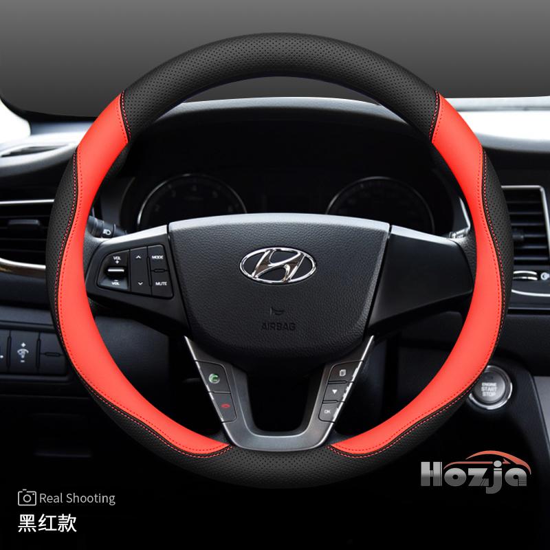 Leder-Autolenkradabdeckung für Hyundai Tucson Nx4 Santa Fe Mx5 Elantra N Palisade Creta Grand Kona 2024 2025 Zubehör