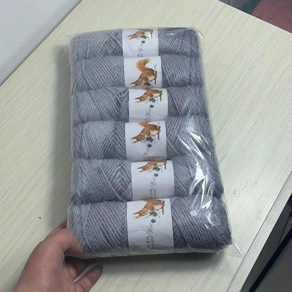 6pcs/75g/pc Solid Color Soft Yarn for Knitting and Crocheting Sweater, Shawl, Scarf Baby Hat Scarf Soft Thickness Crochet Thread