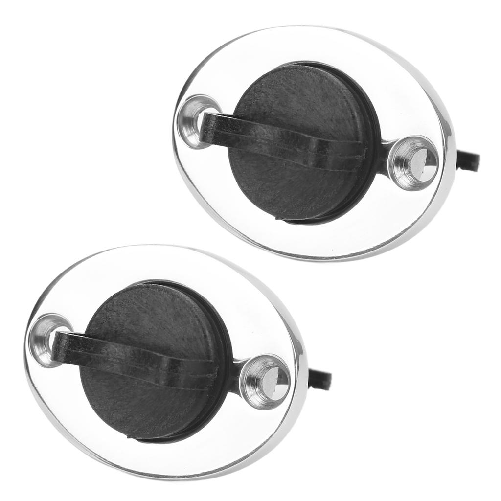2pcs 316 Stainless Steel Marine Drain Plug Oval Garboard Transom Boat Plug for 1inch Hole