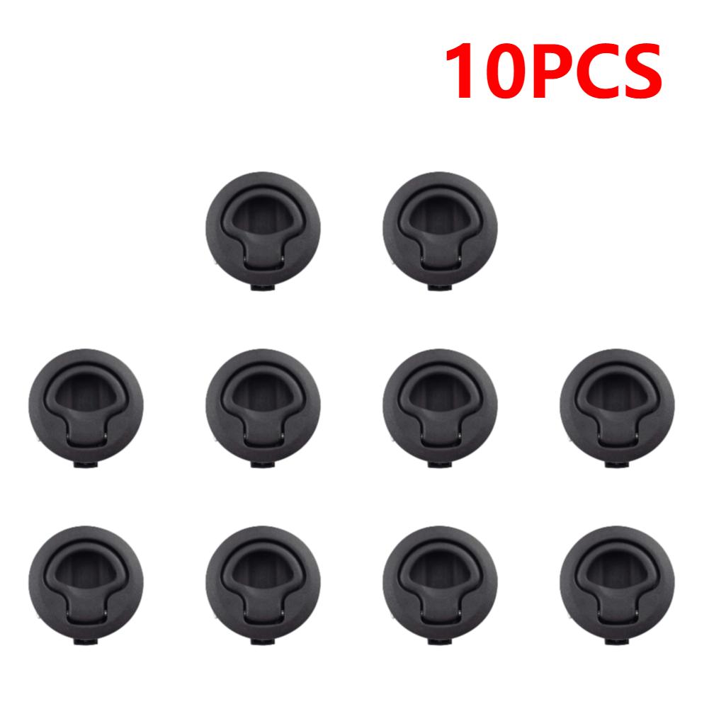 2-10PCS Round Flush Pull Slam Latch Mount Lift Pull Handle For RV Yacht Marine Boat Deck Hatches Cabinet Door Locker Accessories