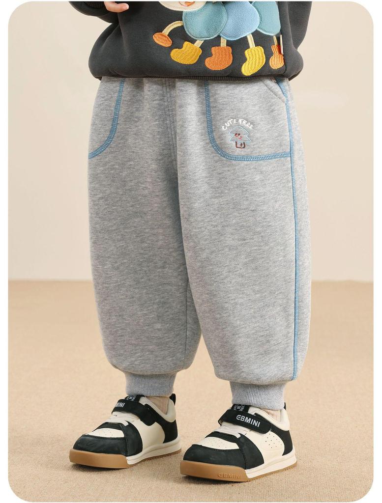 Kaka Panda Kids' Fleece-Lined Winter Pants: Warm Sweatpants for Boys and Girls