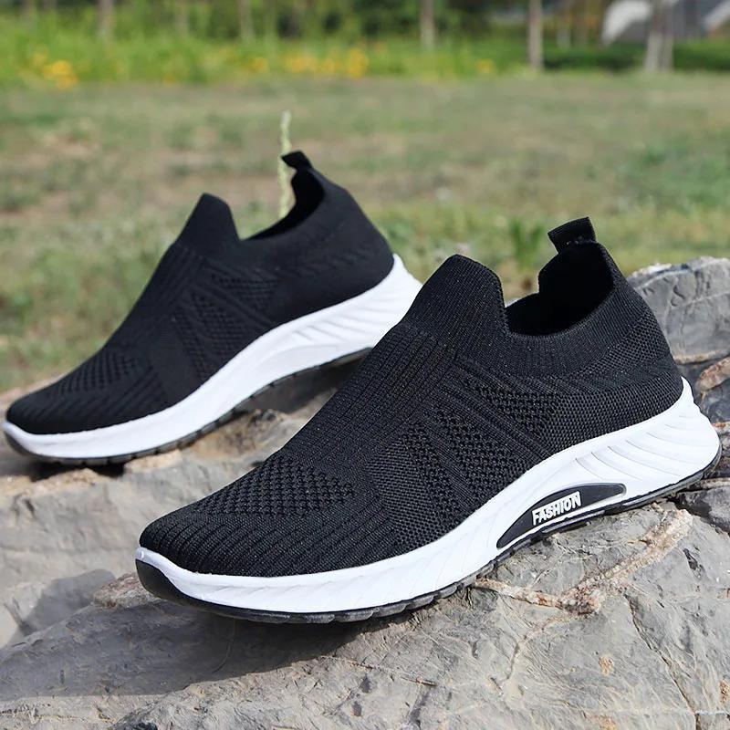Fashion Men Shoes Mesh Breathable Lightweight Sneakers Men New Fashion Casual Walking Shoes Outdoor Running Shoes Zapatillas Hombre