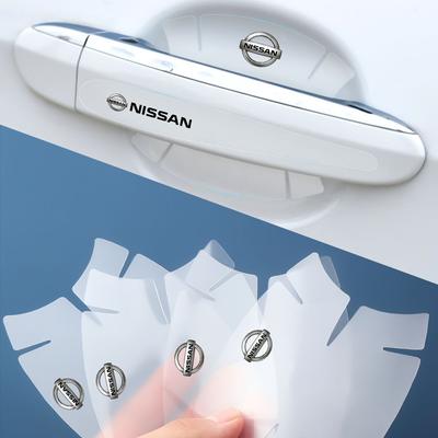4/8Pcs Car Accessories Anti-wear Transparent Door Handle Protective Sticker For Qashqai J11 Leaf XTrail Tiida Juke Nismo