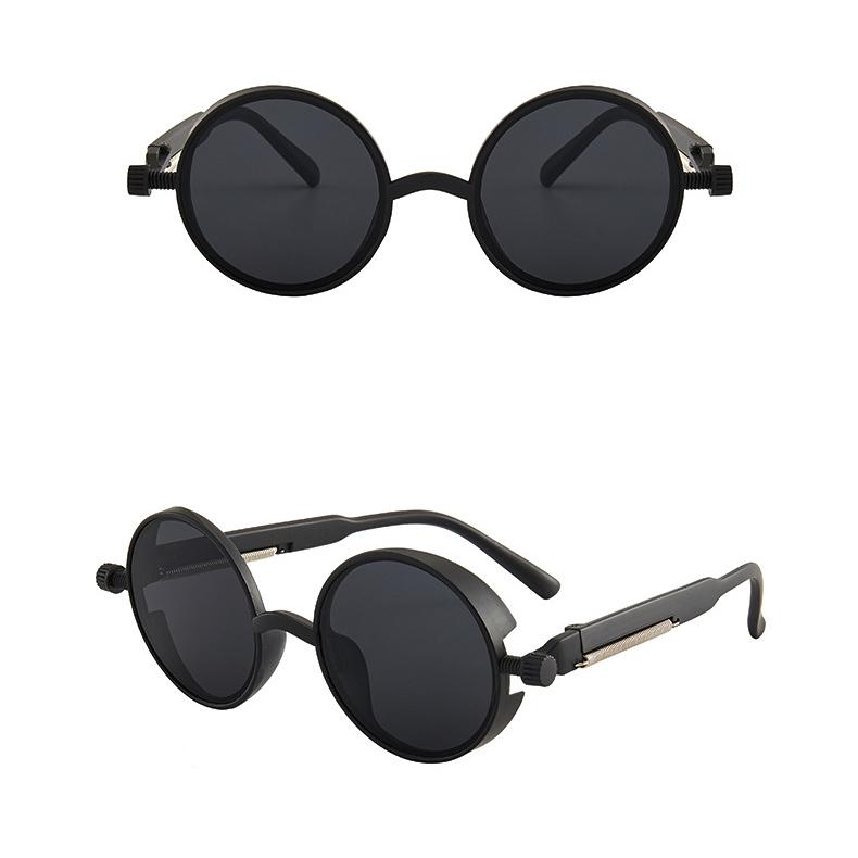 Vintage Punk Steampunk Sunglasses UV400 Round Frame Design Colored Lenses Glasses Eyewear Gothic Men Women Sunglasses Steampunk