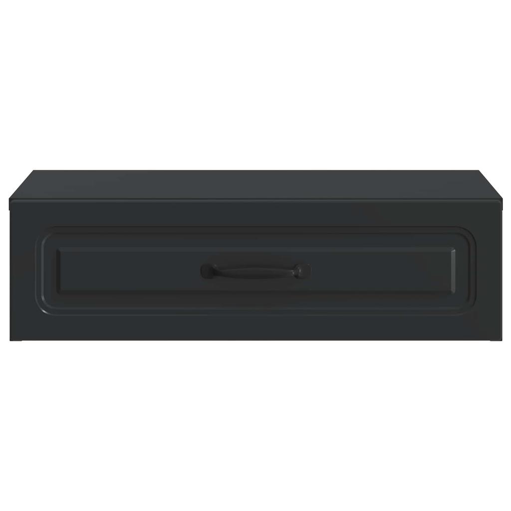 Wall Mounted Side Table Black 59 X 34.5 X 17 Cm