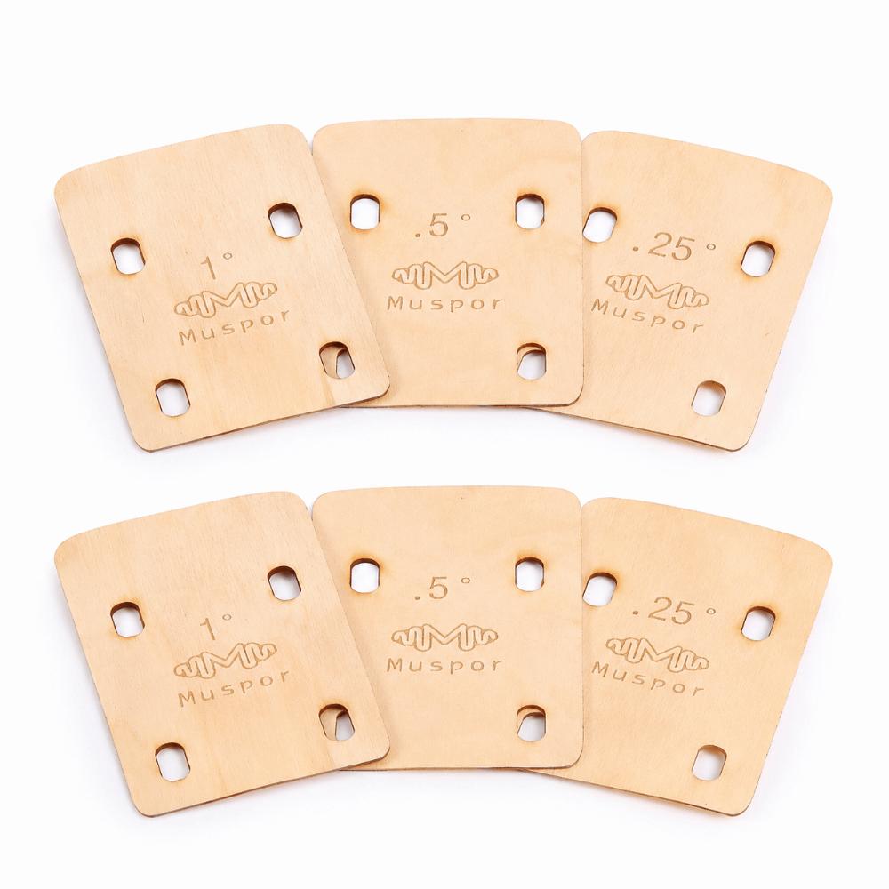 

6pcs 0.25/0.5/1 Degree Guitar Neck Shims Maple Wood Guitar Neck Plate Tool Guita rMaintenance