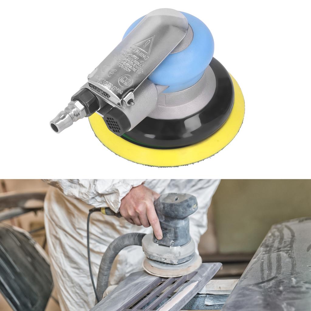 Exzenterschleifer 5 Zoll Pneumatischer Schleifer 12000 U/min Hand-Schleifmaschine für Fahrzeuge Möbel
