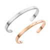 Pair Bangle Surgical Stainless Steel Diamond Pink Gold Silver [White Clover] & & 4SBG031GO&4SBG0032SV