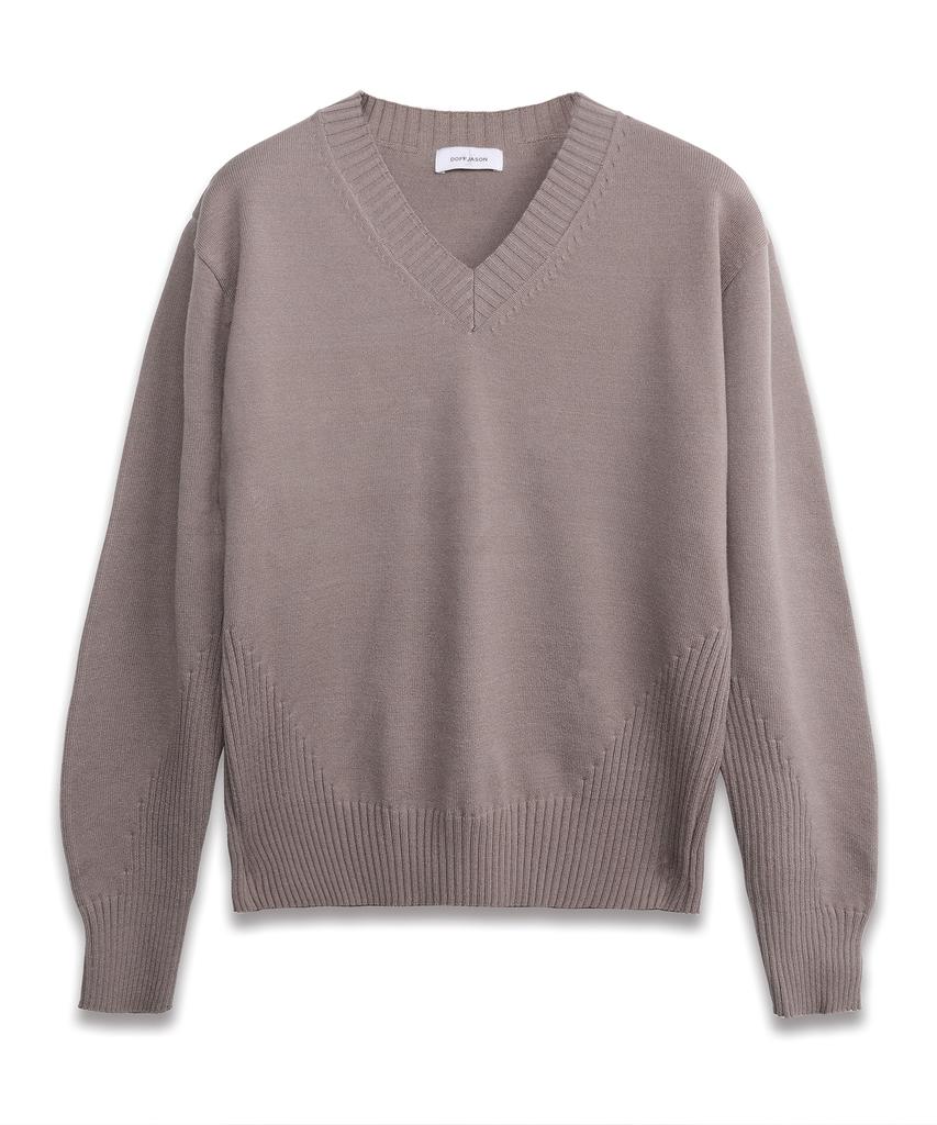DOFFJASON Reverb V-Neck Knit Light Brown