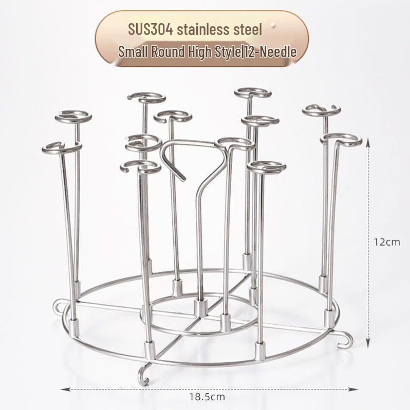 67" Stainless Steel Air Fryer Double-Layer Steaming & Roasting Rack - 4-Pin BBQ & Deep Fryer Accessories with Mesh Shelf.