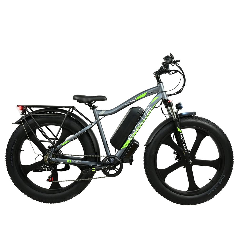 BAOLUJIE DP-2620 Integrated Wheel Adult E-Mountain Bike  500W Motor 48V13AH Battery 26 Inch Fat Tires Off-Road Electric All-Terrain Electric Bicycle